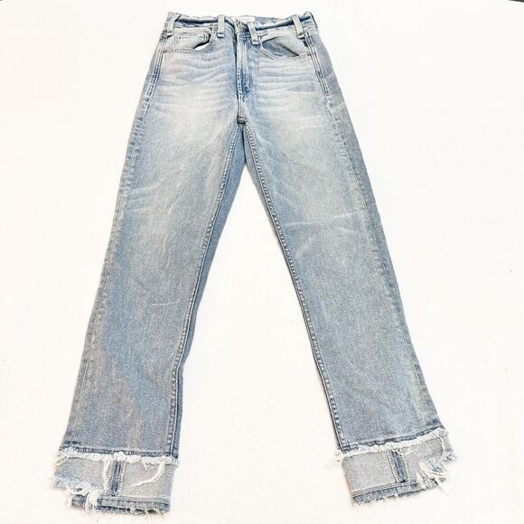 McGuire Vintage Slim Light Wash Frayed Hen Denim Jeans Size 25 - Picture 6 of 9